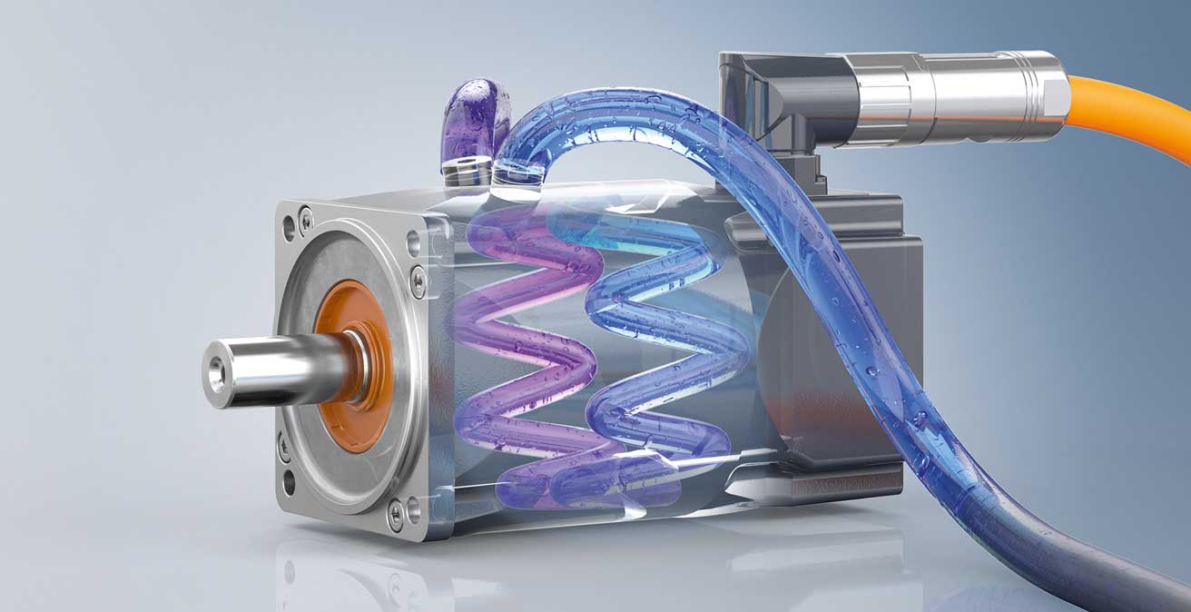 Water-cooled electric motors